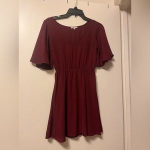 Burgundy dress